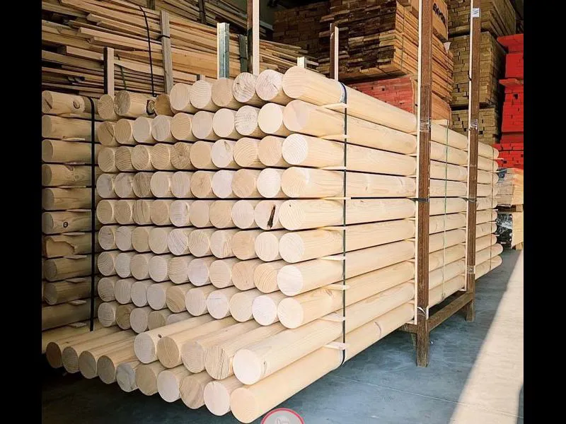 Profili cilindrici in legno massello